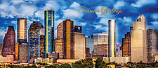 Houston Skyline Panorama Holiday ...