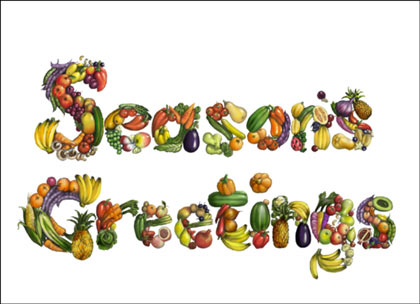 Veggie Greetings Second Harvest Charity Holiday Card
