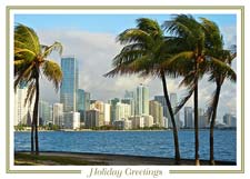 Tropical Miami Holiday Card