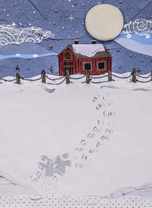 Snow Angels charity Christmas card supporting Starlight Children's Foundation