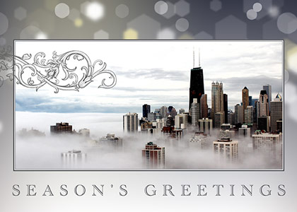 Chicago in the Clouds Holiday Card