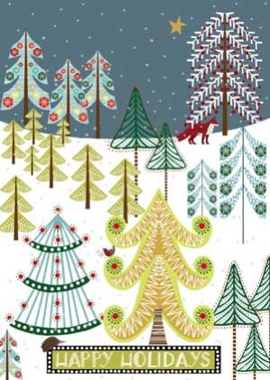 Funky Trees Feeding America Charity Holiday Cards from Artline Greetings