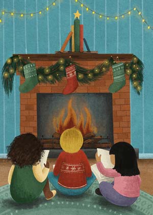 Holiday Traditions Charity Holiday Card supporting ProLiteracy