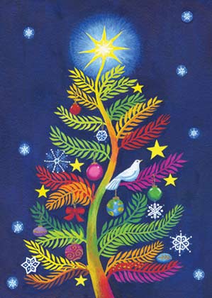 Evergreen of Peace National Foundation for Cancer Research Charity Holiday Card