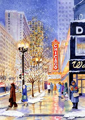 Let It Snow Chicago Holiday Card