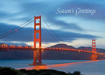 San Francisco Golden Gate Bridge Blue Twilight Holiday Car