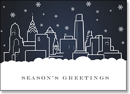 Philadelphia Skyline  Holiday Card