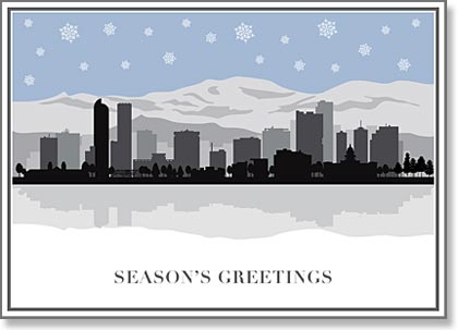 Denver Skyline Holiday Card