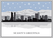 Denver Skyline Holiday Card