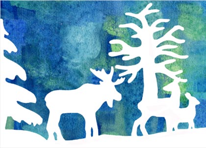 Moose and Friends Charity Holiday Card