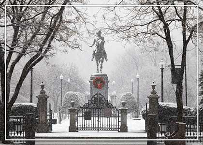 George Washington Snowfall Christmas Card
