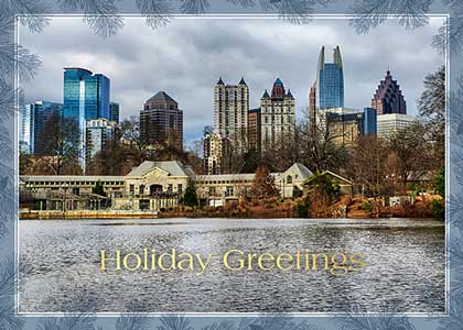 Atlanta Midtown Skyline Holiday Card