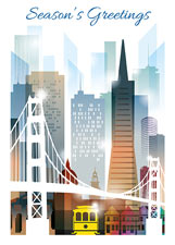 San Francisco Skyline Holiday Card