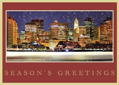 Boston Waterfront Holiday Card