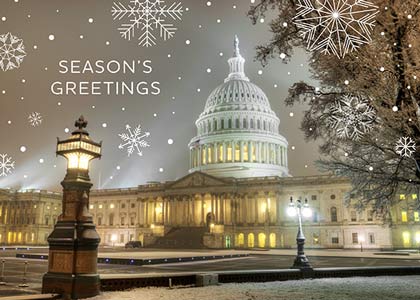 Capitol Winter Washington DC Holiday Card