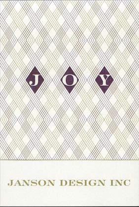 Checkerboard THREADED WITH JOY Holiday Card