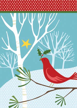 Red Bird Charity Holiday Card