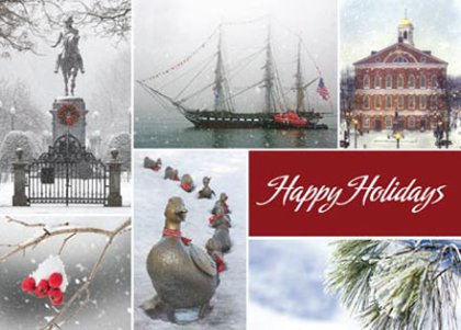 Scenes of Boston Holiday and Christmas Cards