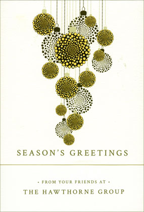 Dotted in Ornamental Checkerboard Holiday and Christmas Cards