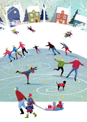 Holiday on Ice Charity Holiday Card supporting Prevent Child Abuse America