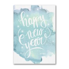 Water Color New Year Holiday Cards