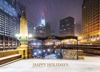 Chicago Riverwalk Holiday Card