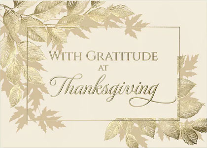 Autumn Gratitude Thanksgiving Cards