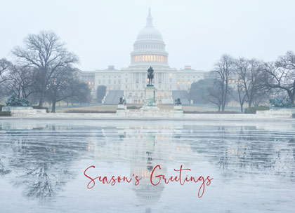 Washington DC in Winter Holiday Card