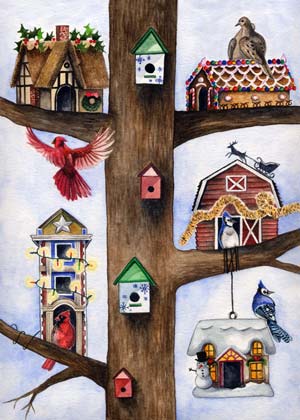 Home for Holidays Charity Holiday Card supporting Environmental Defense