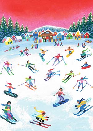 Skiers' Delight (PCAA1033) Charity Holiday Card