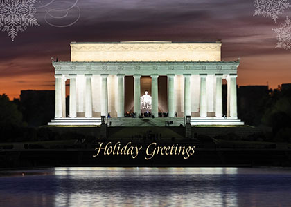 Lincoln Memorial Evening Greeting Card