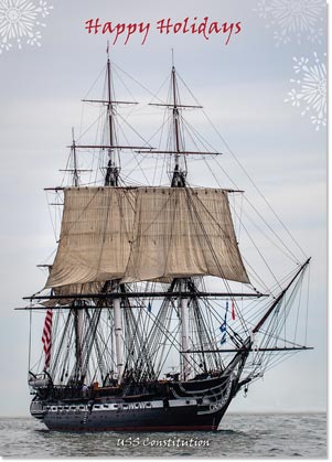 Old Ironsides Boston Holiday Card