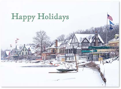 Philadelphia Rowers Winter Slumber Holiday Card