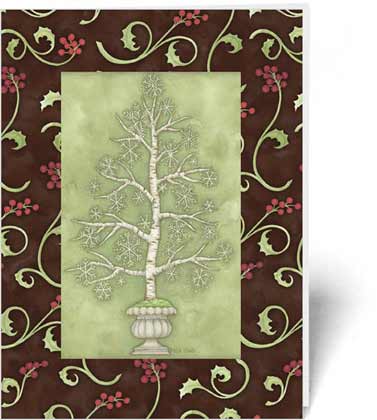 Snowflake Tree (BCF0809) Charity Holidady Card