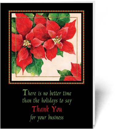 Poinsettia Thank You (FA0916) Charity Holiday Card