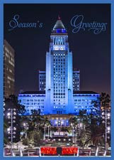 Los Angeles City Hall Blue Holiday ...