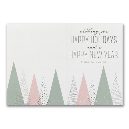 Happy Trees and New New Year Holiday Cards