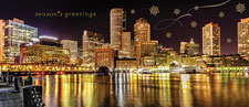 Boston Harbor Panorama Card